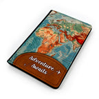 Adventure Awaits (World Map) Faux Leather Passport Holder / Cover