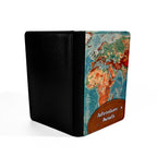 Adventure Awaits (World Map) Faux Leather Passport Holder / Cover