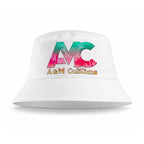 Personalised Any Image / Text Reversible Bucket Hat - White