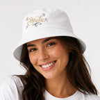 Personalised Any Image / Text Reversible Bucket Hat - White