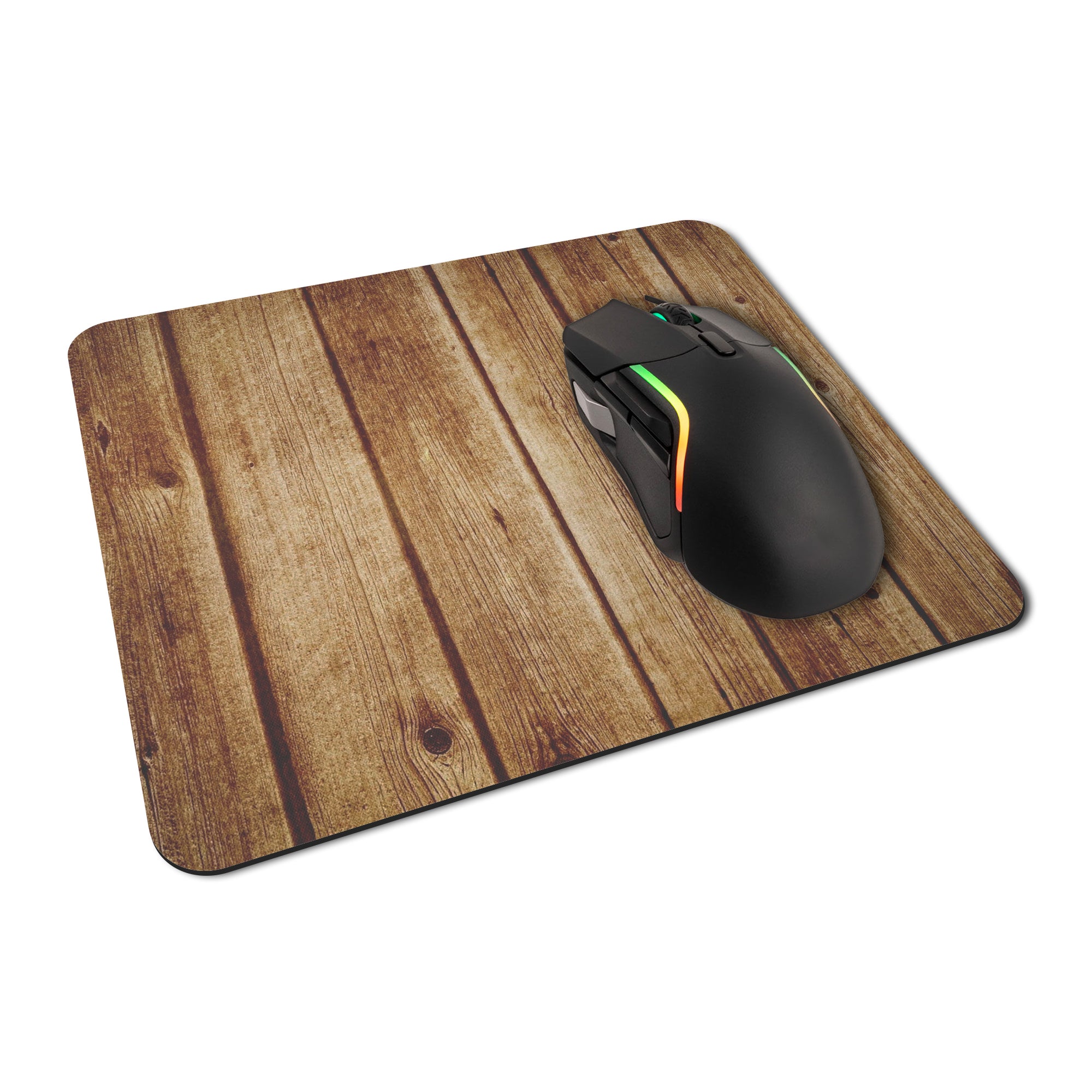 Cabin Wall Wood Rubber Non-slip Computer PC Mousemat - Standard