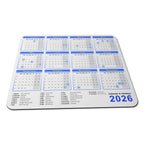 Calendar & Holidays 2026 Rubber Non-slip Computer PC Mousemat - Standard