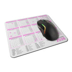 Calendar & Holidays 2026 Rubber Non-slip Computer PC Mousemat - Standard