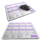 Calendar & Holidays 2026 Rubber Non-slip Computer PC Mousemat - Premium Stitched