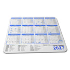 Calendar & Holidays 2027 Rubber Non-slip Computer PC Mousemat - Standard