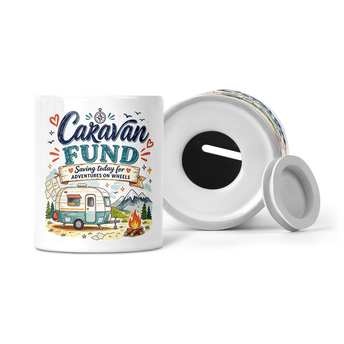 Caravan Fund - Saving Today For Adventures On Wheels Ceramic Money Box