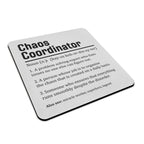 Chaos Coordinator Sarcastic Definition Ceramic Mug With Rubber Coaster