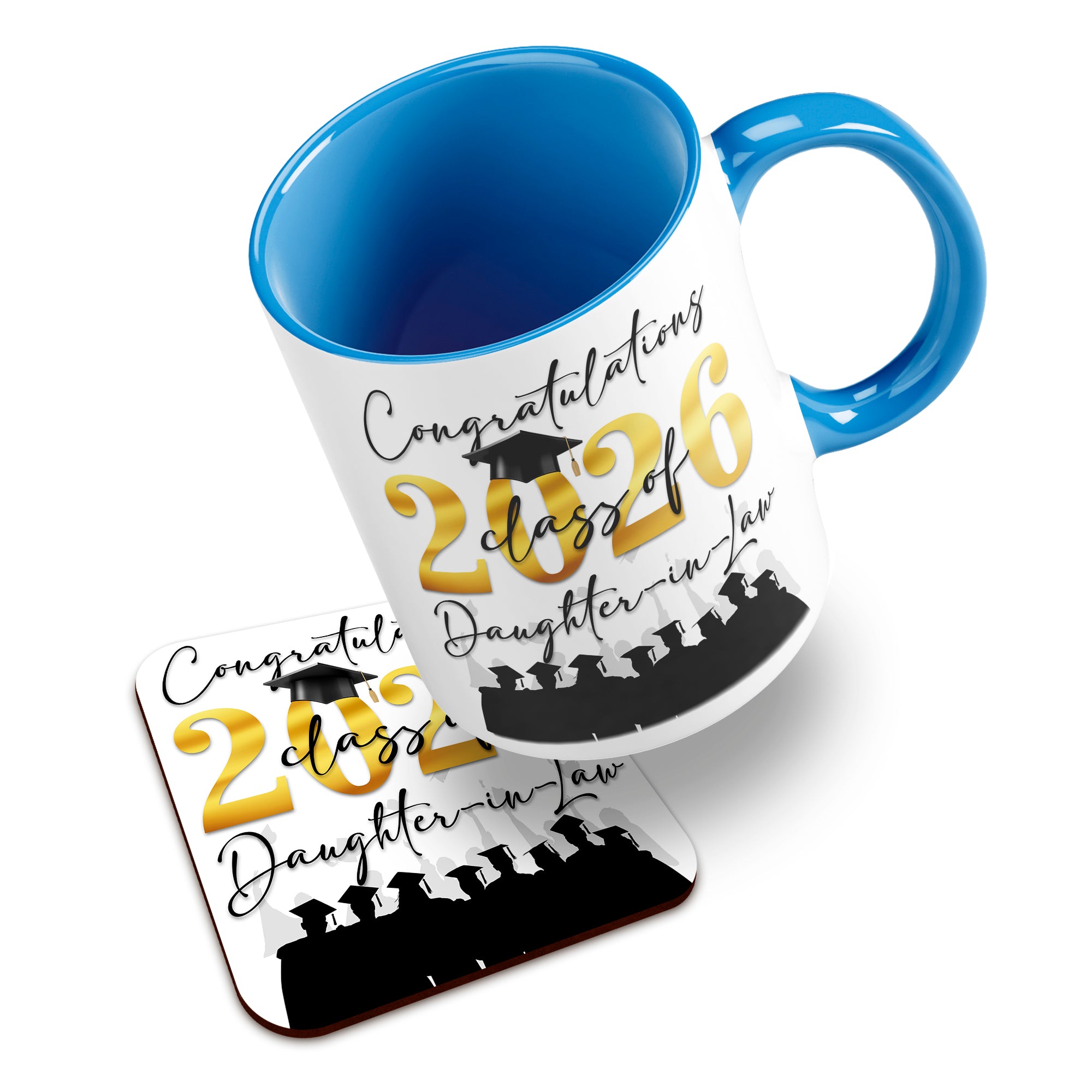 Congratulations on your Graduation Class of 2026 (Relation) Ceramic Mug With High-Gloss Coaster