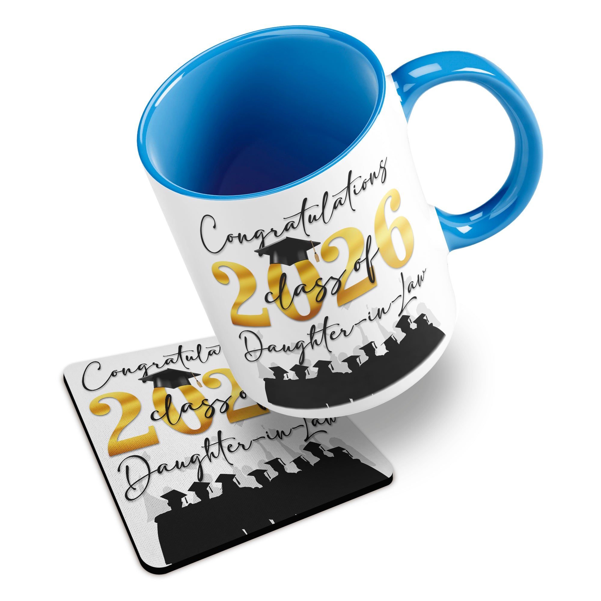 Congratulations on your Graduation Class of 2026 (Relation) Ceramic Mug With Rubber Coaster