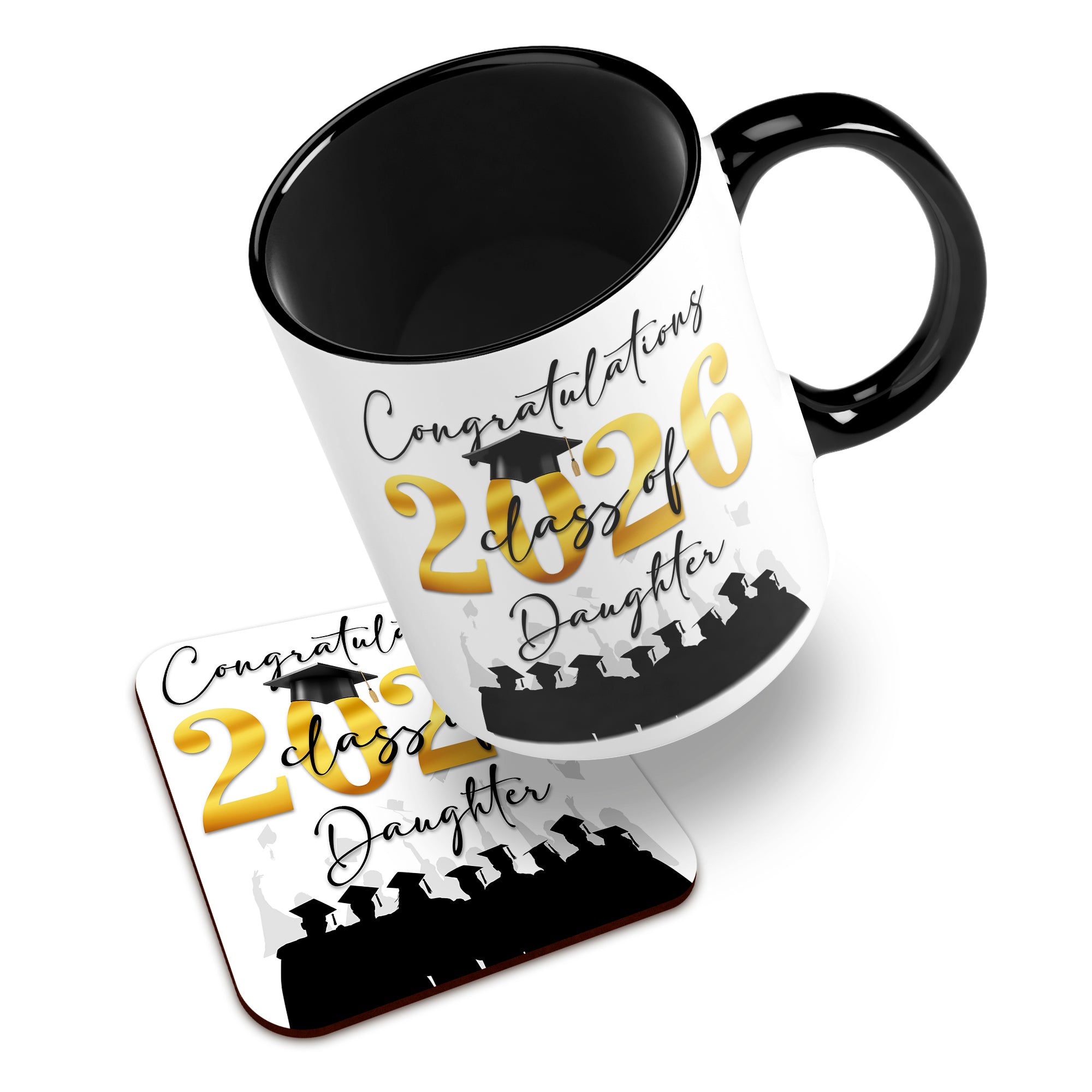 Congratulations on your Graduation Class of 2026 (Relation) Ceramic Mug With High-Gloss Coaster