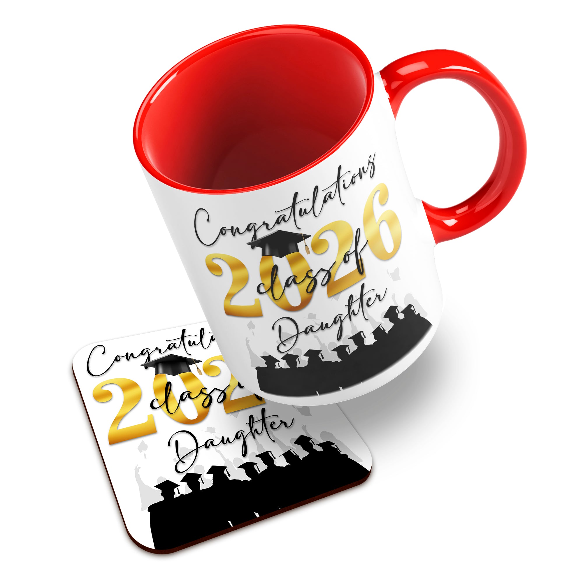 Congratulations on your Graduation Class of 2026 (Relation) Ceramic Mug With High-Gloss Coaster
