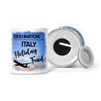 Personalised Any Destination Holiday Fund Ceramic Money Box