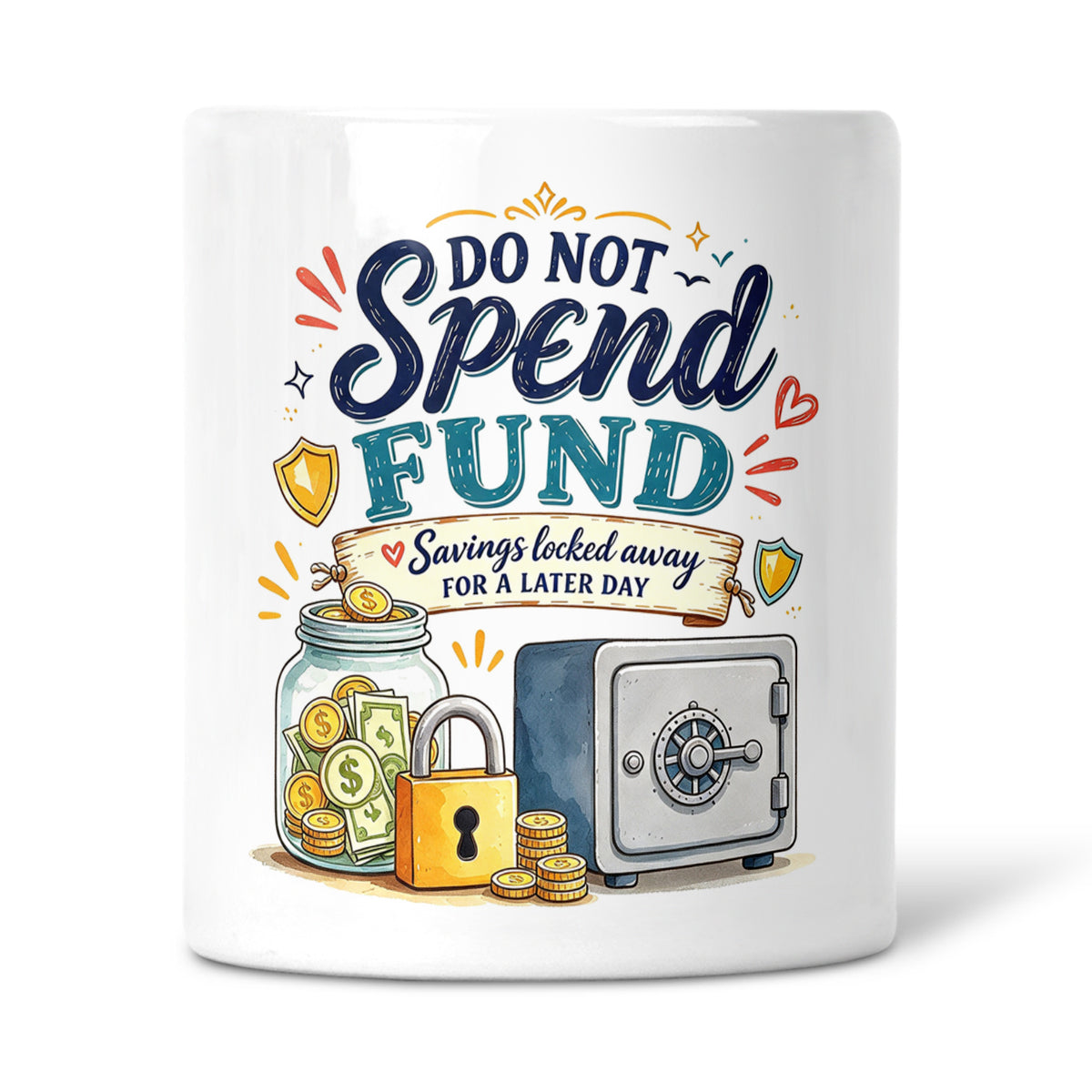 Do Not Spend Fund - Savings Locked Away For A Later Day Ceramic Money Box