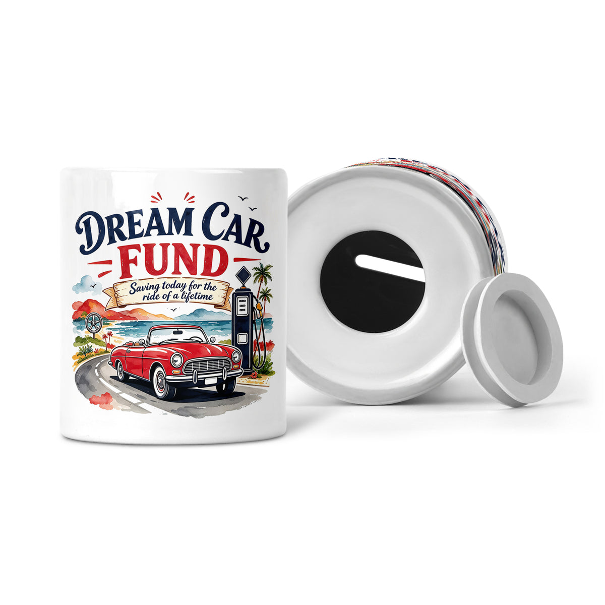 Dream Car Fund - Saving Today For The Ride Of A Lifetime Ceramic Money Box