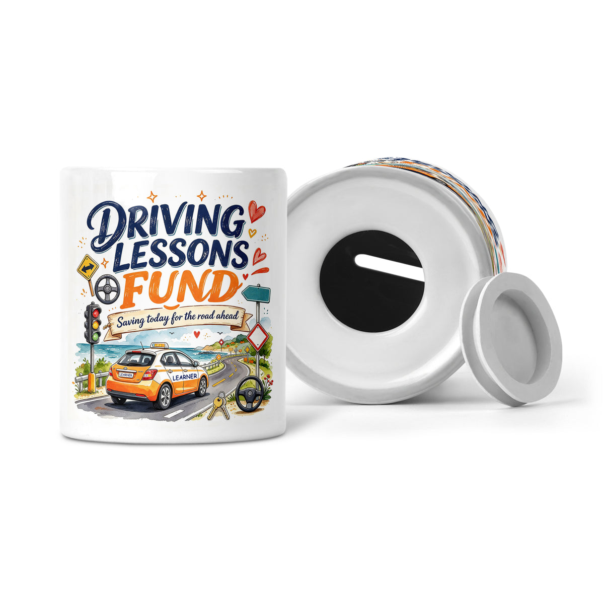 Driving Lessons Fund - Saving Today For The Road Ahead Ceramic Money Box