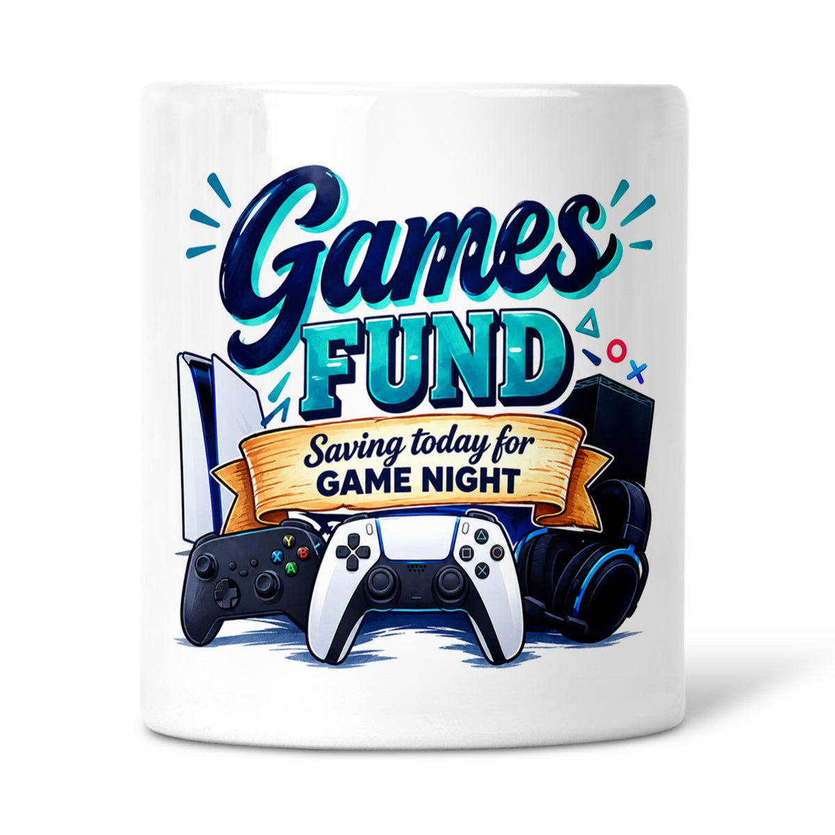 Games Fund - Saving Today For Game Night Ceramic Money Box