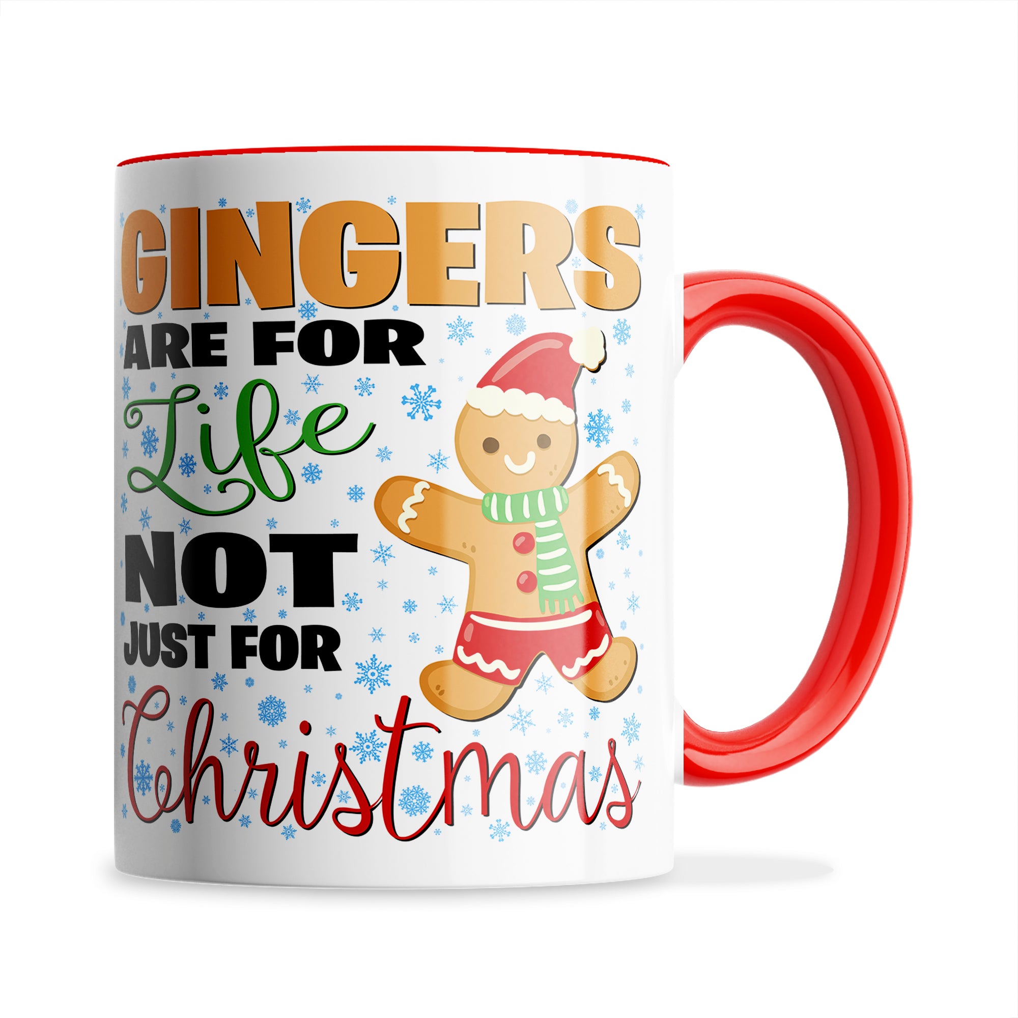 Gingers Are For Life Not Just For Christmas Ceramic Mug With Rubber Coaster