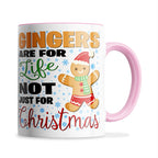 Gingers Are For Life Not Just For Christmas Ceramic Mug With Rubber Coaster