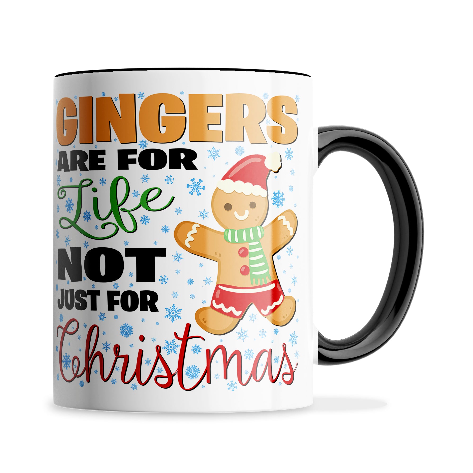 Gingers Are For Life Not Just For Christmas Ceramic Mug With High-Gloss Coaster