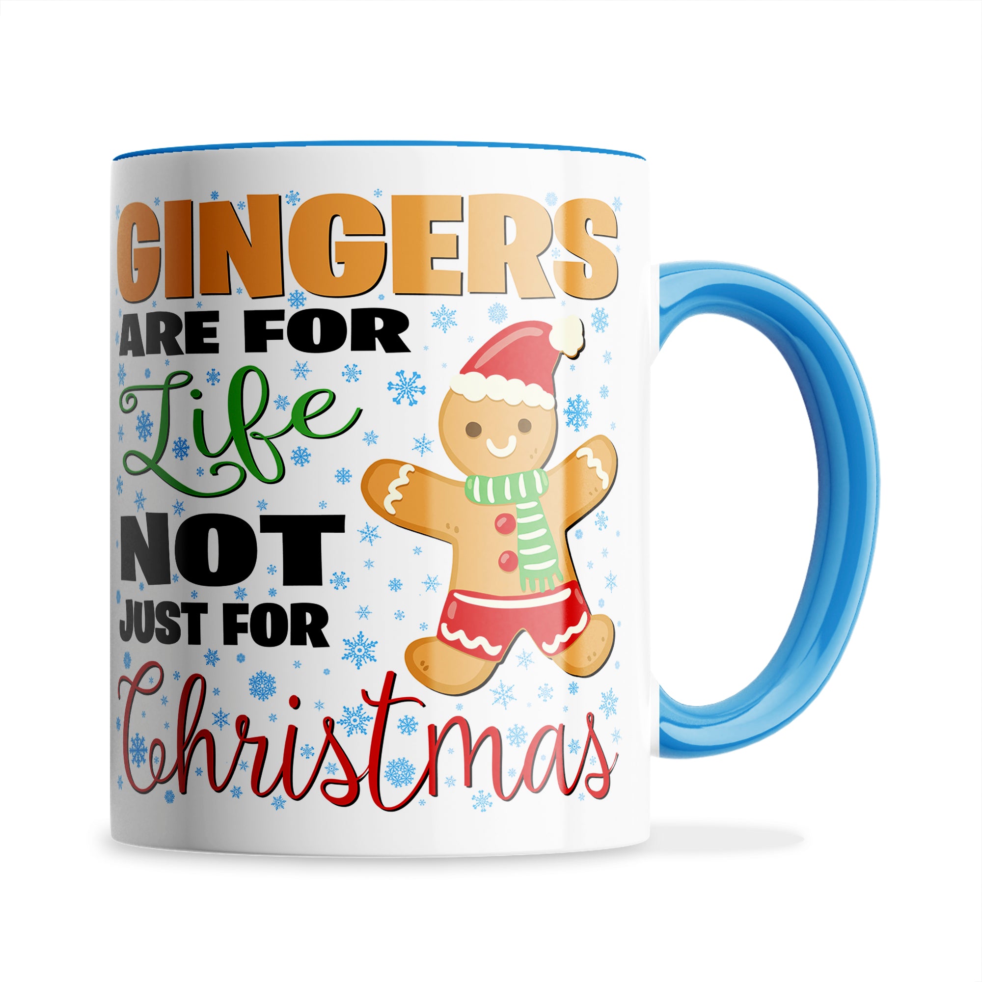 Gingers Are For Life Not Just For Christmas Ceramic Mug With Rubber Coaster