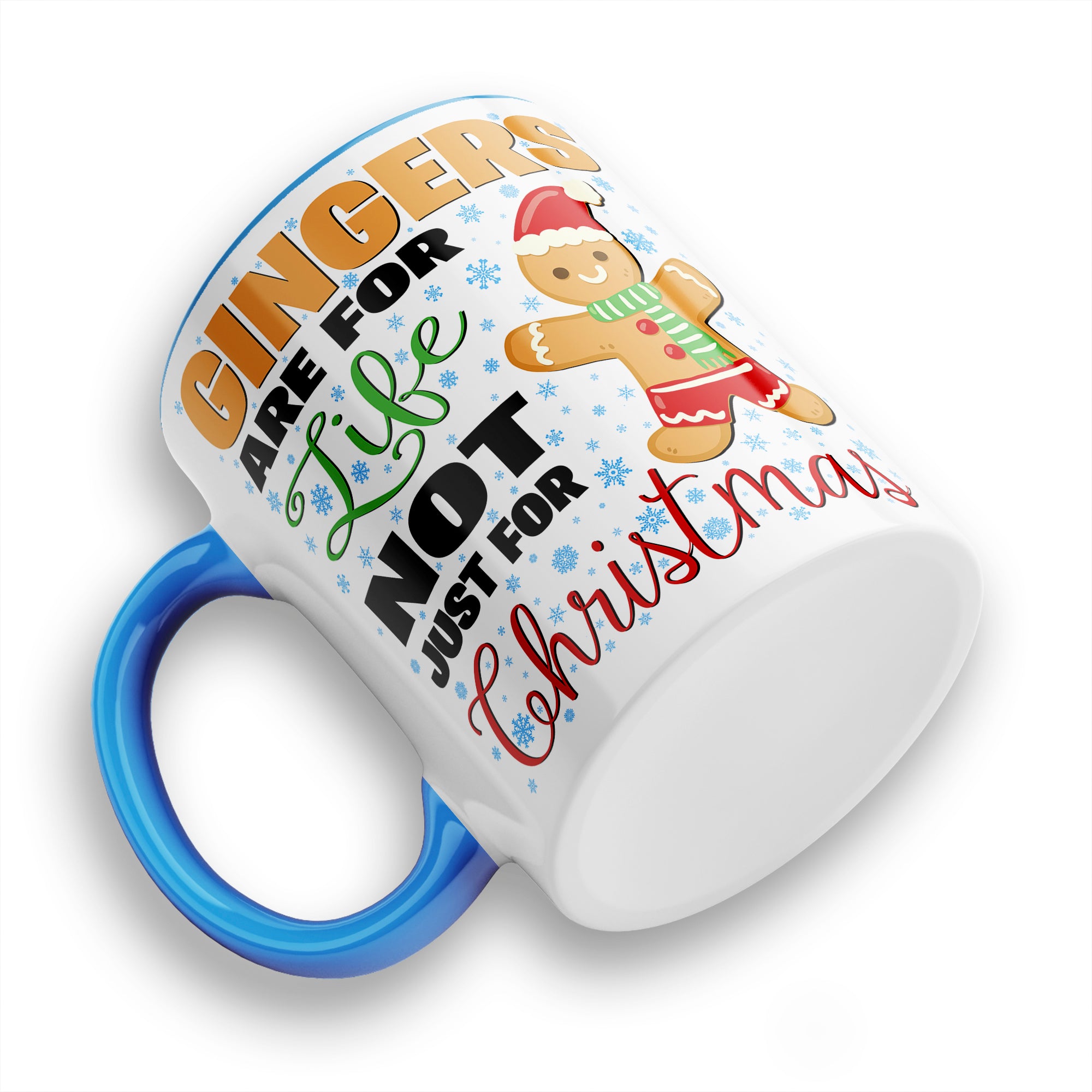 Gingers Are For Life Not Just For Christmas Ceramic Mug With High-Gloss Coaster