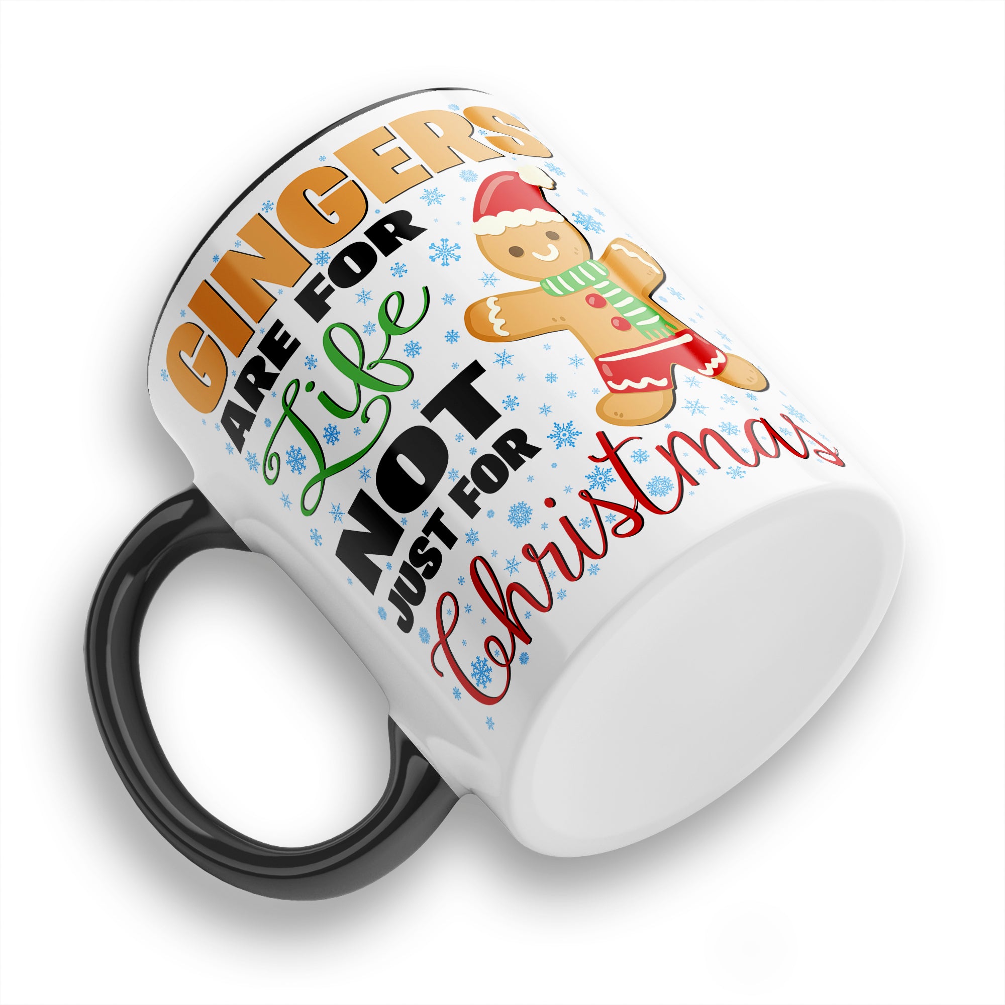 Gingers Are For Life Not Just For Christmas Ceramic Mug With High-Gloss Coaster