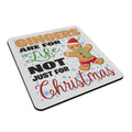 Gingers Are For Life Not Just For Christmas Funny Square Fabric / Rubber Coaster