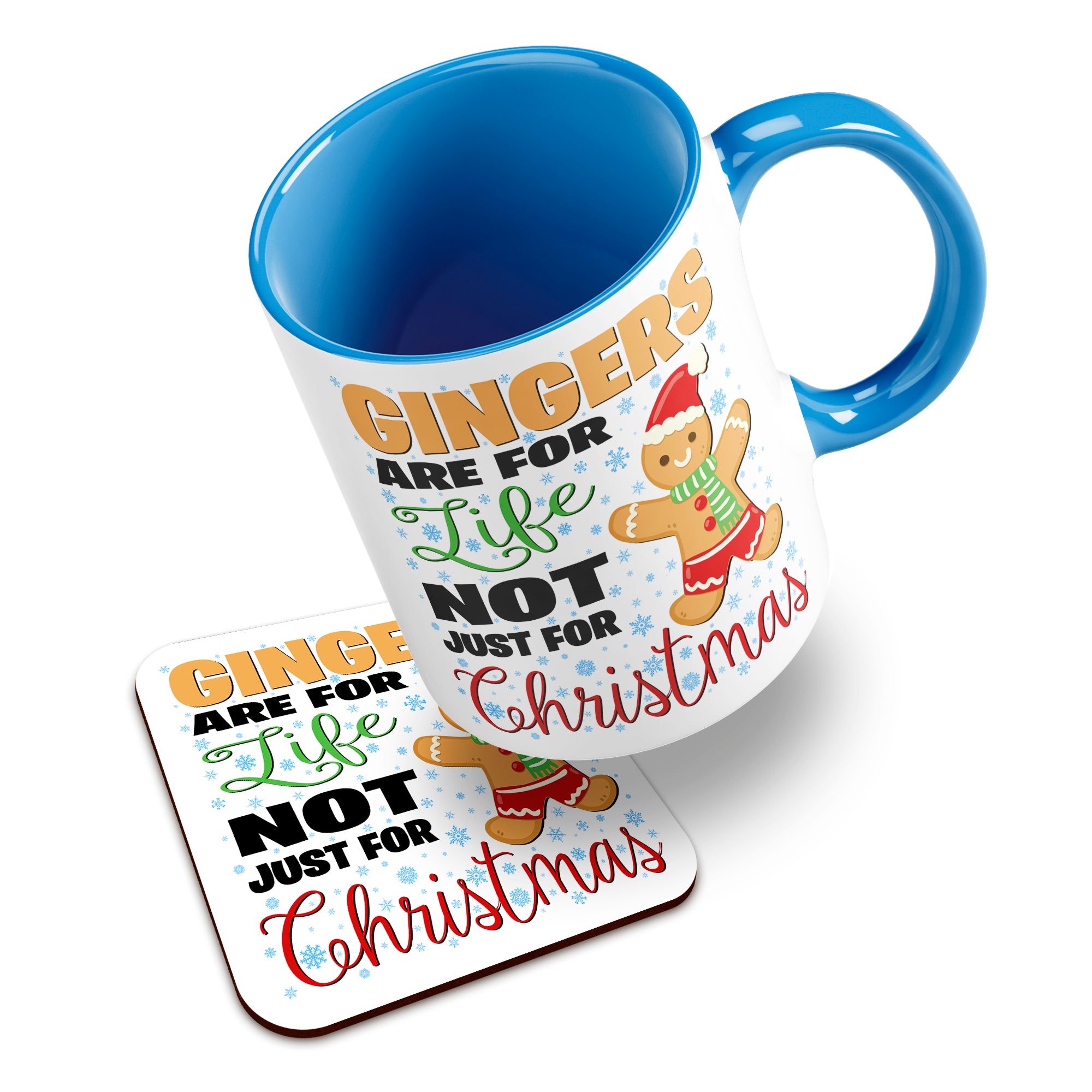 Gingers Are For Life Not Just For Christmas Ceramic Mug With High-Gloss Coaster