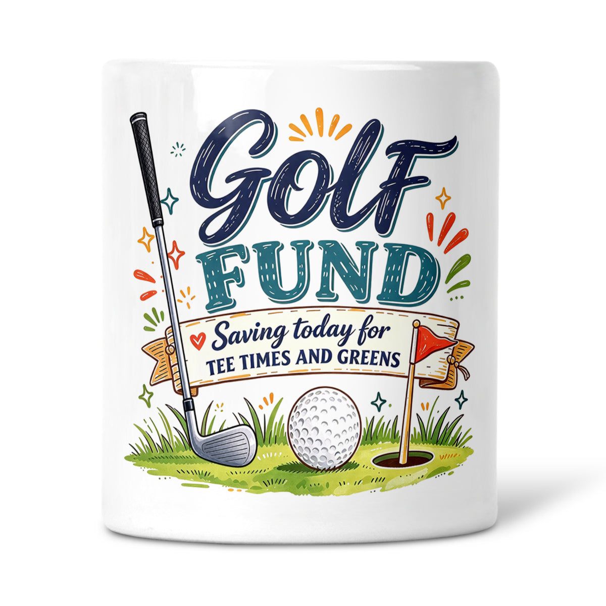 Golf Fund - Saving Today For Tee Times And Greens Ceramic Money Box