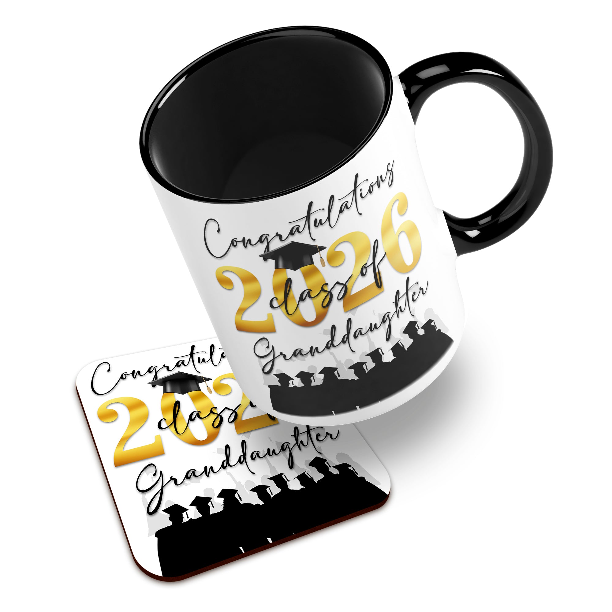 Congratulations on your Graduation Class of 2026 (Relation) Ceramic Mug With High-Gloss Coaster