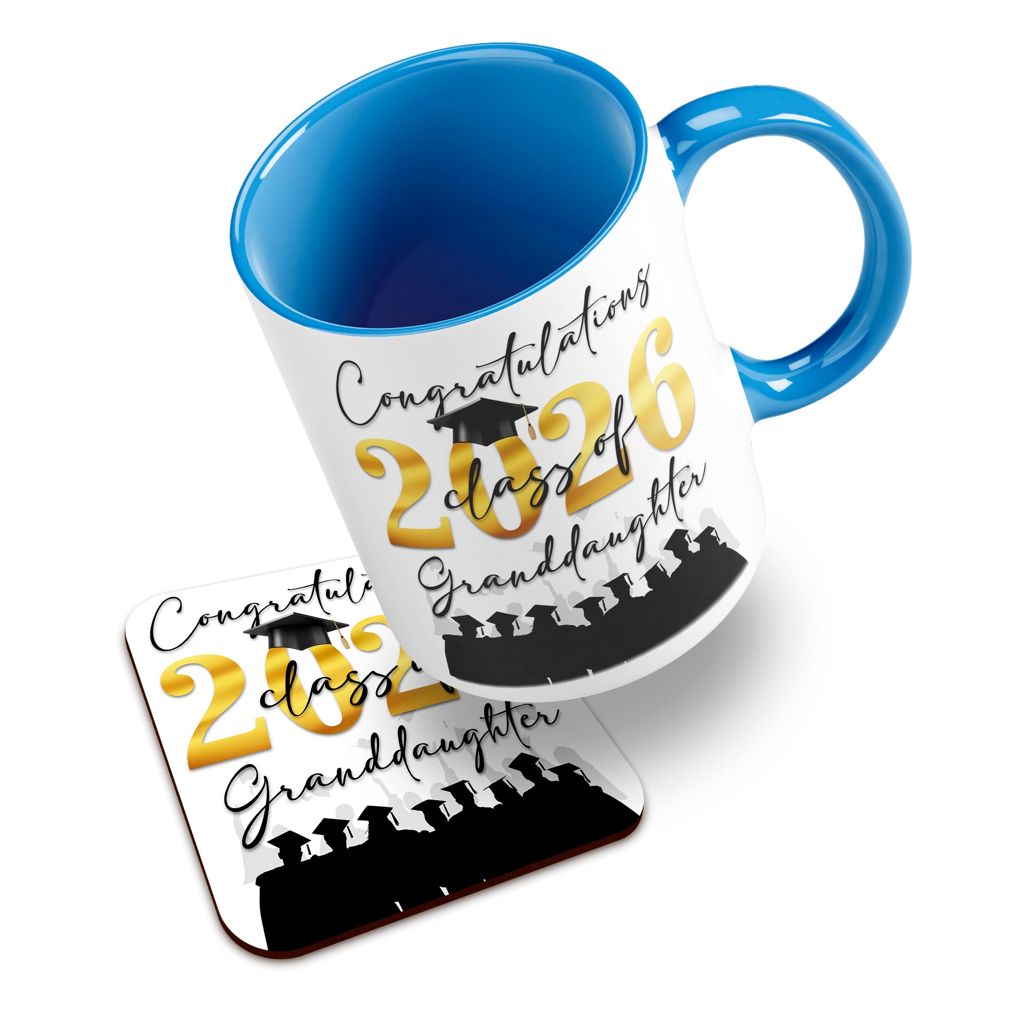 Congratulations on your Graduation Class of 2026 (Relation) Ceramic Mug With High-Gloss Coaster