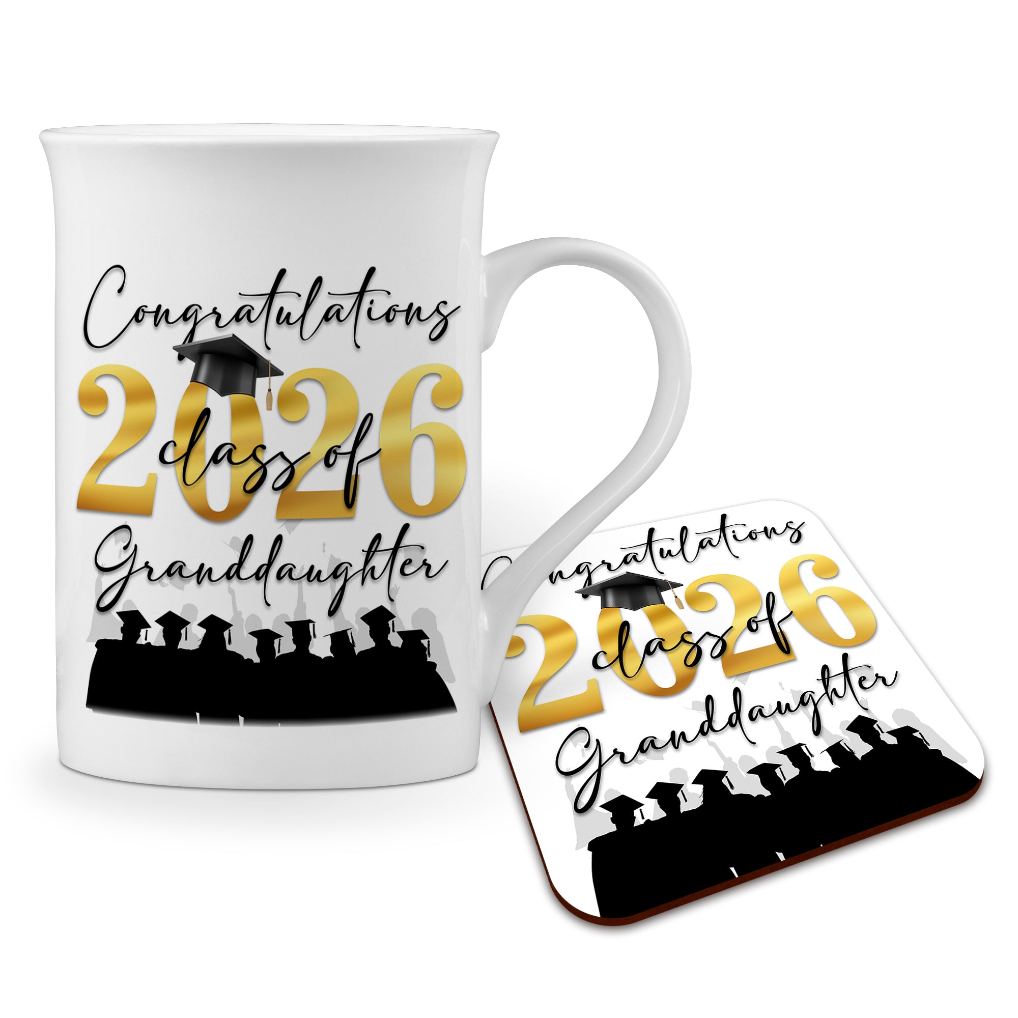 Congratulations on your Graduation Class of 2026 (Relation) Windsor Bone China Mug With High-Gloss Coaster