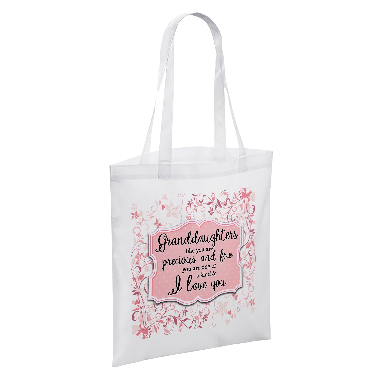 You Are One Of A Kind I Love You (Relation) Floral White Reusable Shopper Tote Bag