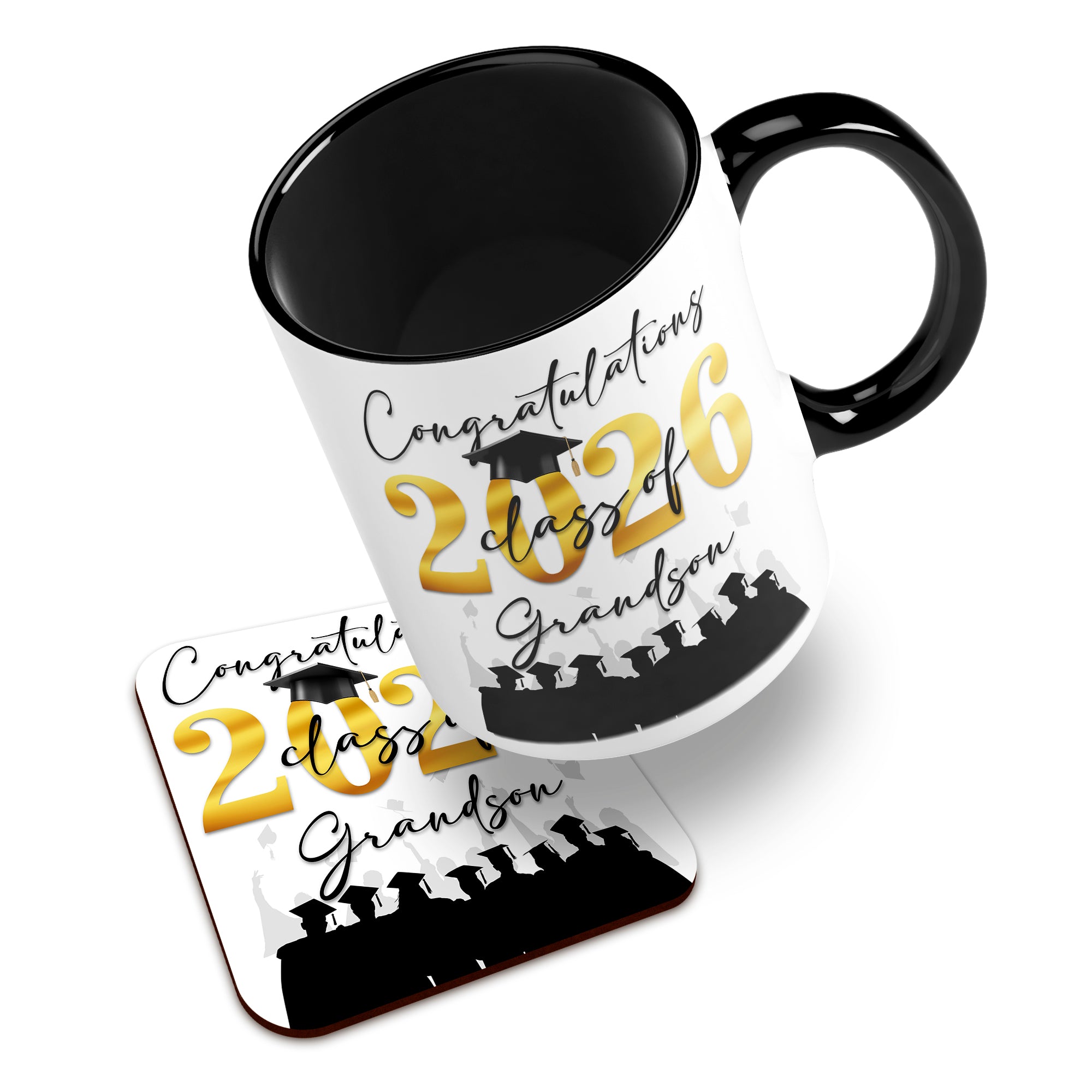 Congratulations on your Graduation Class of 2026 (Relation) Ceramic Mug With High-Gloss Coaster