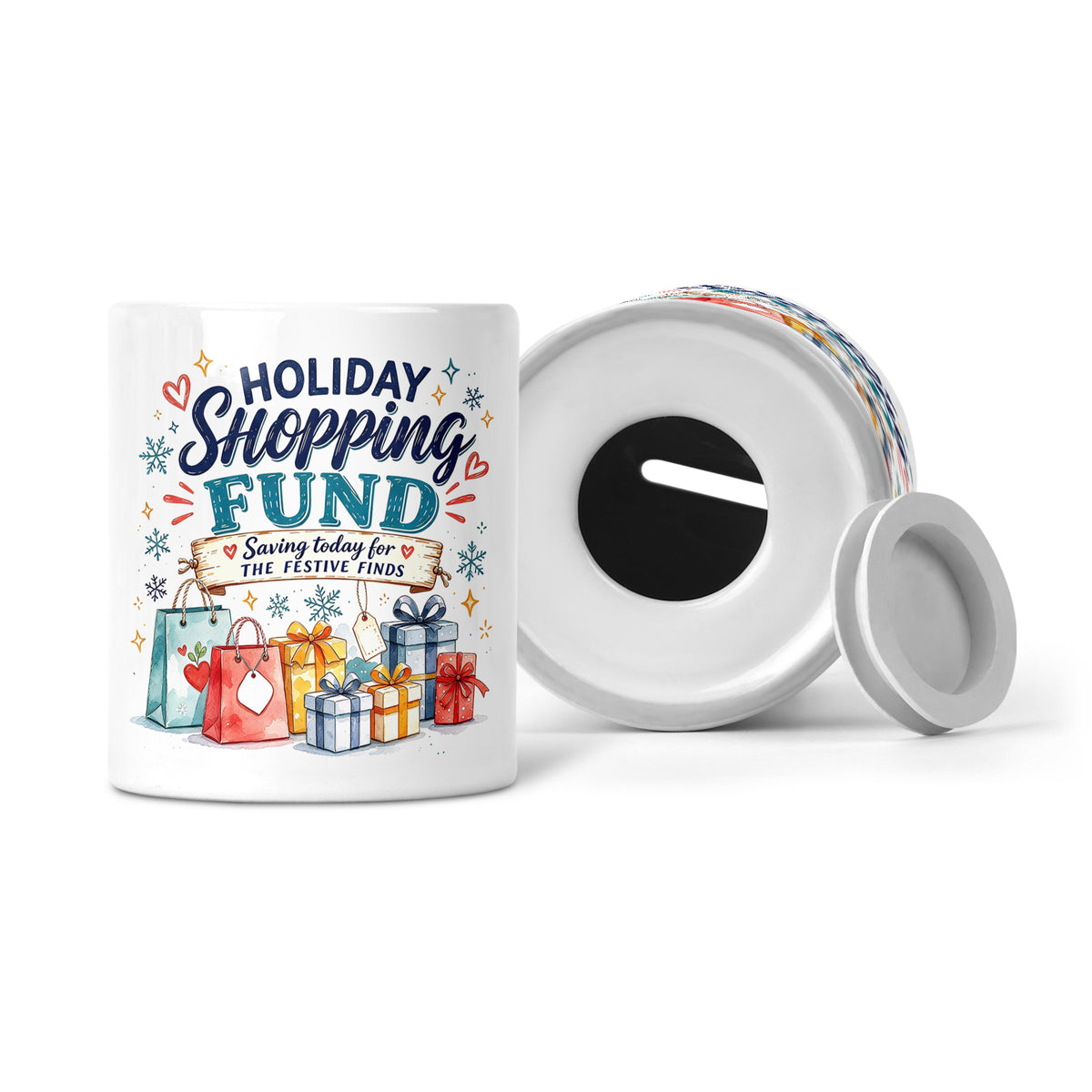 Holiday Shopping Fund - Saving Today For The Festive Finds Ceramic Money Box