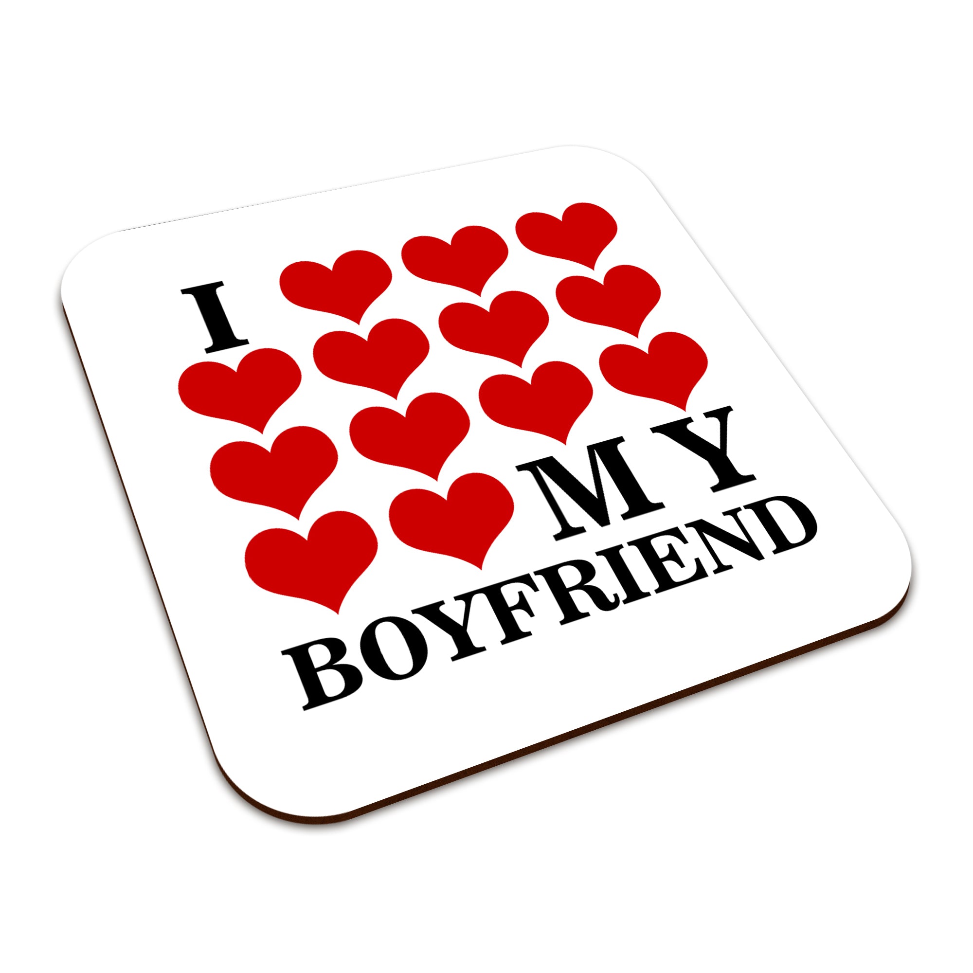 I Love My (Heart Design) Ceramic Mug With High-Gloss Coaster