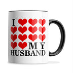 I Love My (Hearts Design) Ceramic Coffee / Tea Mug