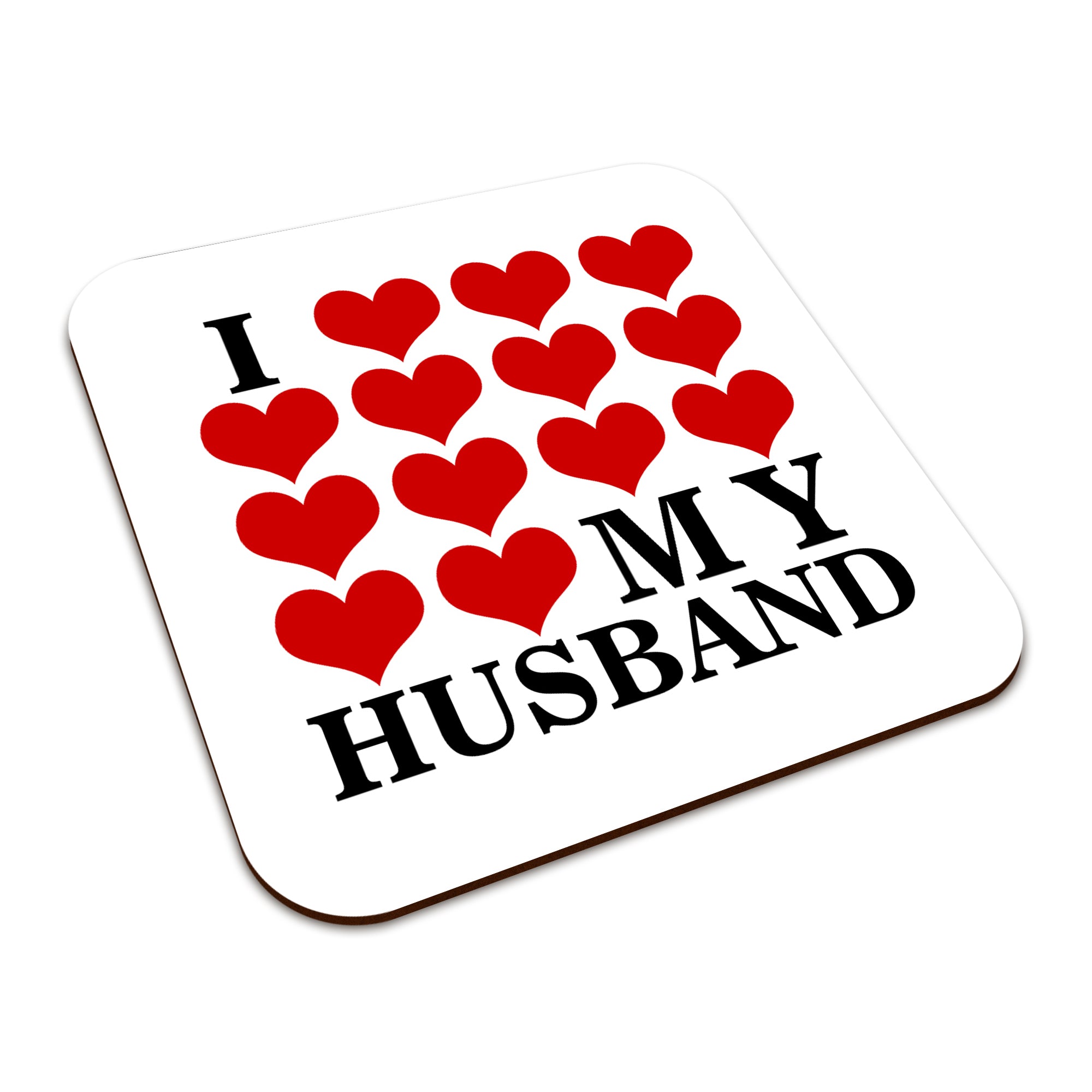 I Love My (Heart Design) Ceramic Mug With High-Gloss Coaster