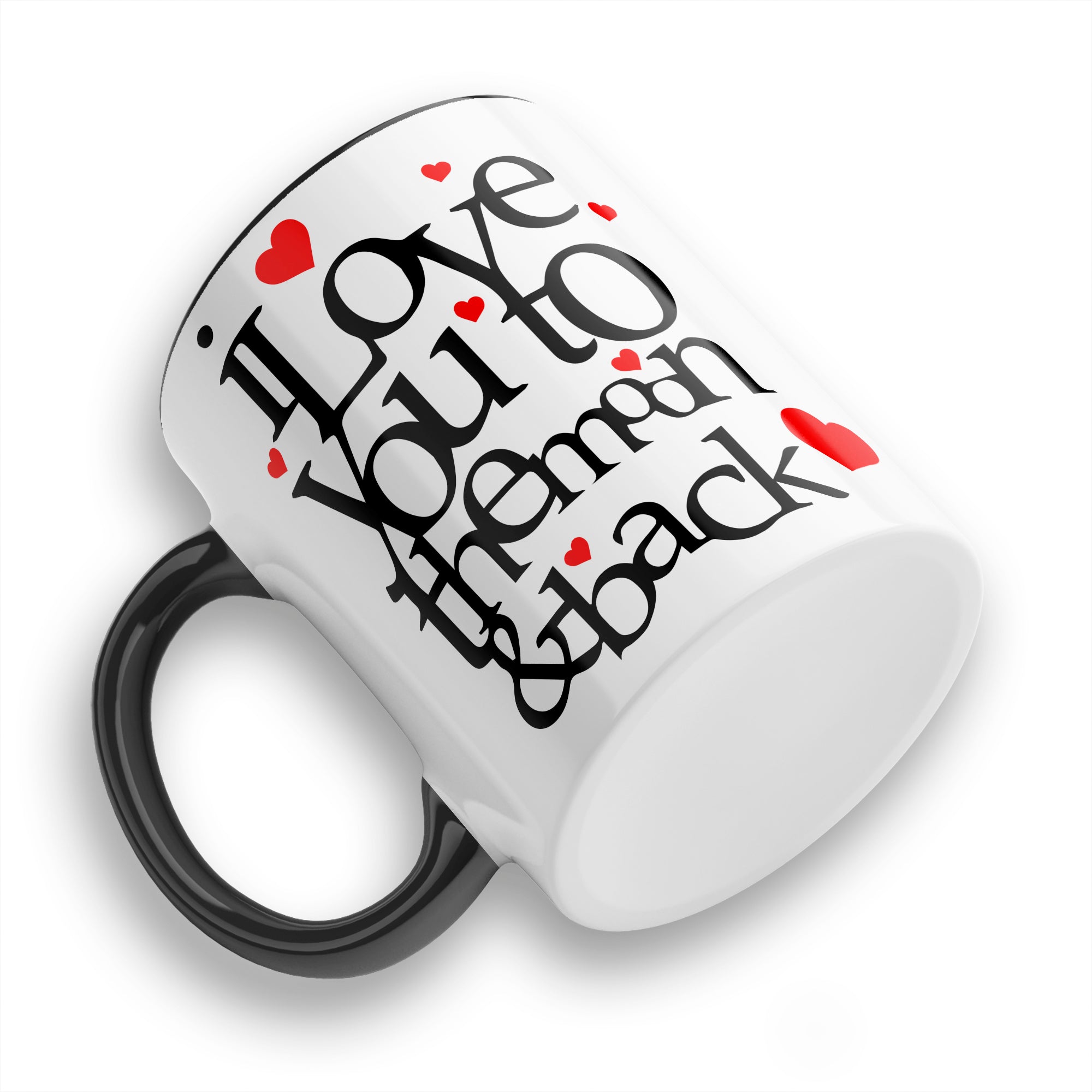 I Love You To The Moon And Back Hearts Ceramic Coffee / Tea Mug