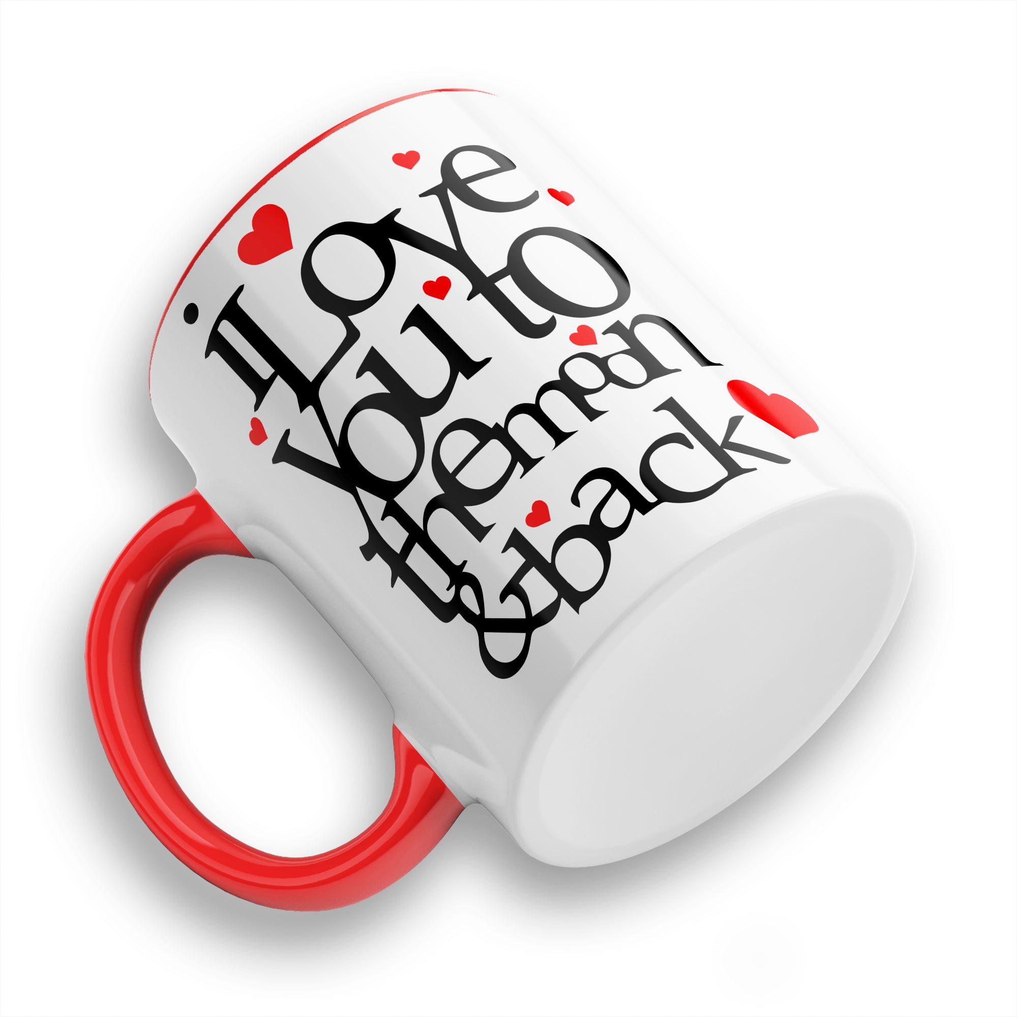 I Love You To The Moon And Back Hearts Ceramic Coffee / Tea Mug