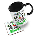 I'm Not An Elf I'm Just Short Christmas Ceramic Mug With High-Gloss Coaster