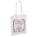 I'm Really Very Lucky – I Got the Best One (Floral) White Reusable Shopper Tote Bag