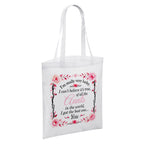 I'm Really Very Lucky – I Got the Best One (Floral) White Reusable Shopper Tote Bag
