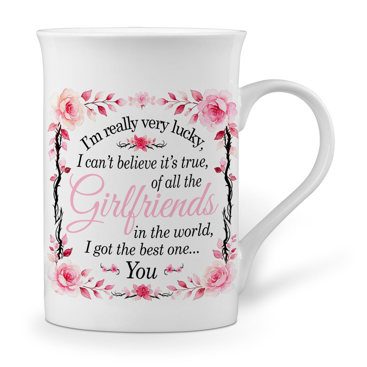 I'm Really Very Lucky – I Got the Best One (Floral) Windsor Bone China Mug