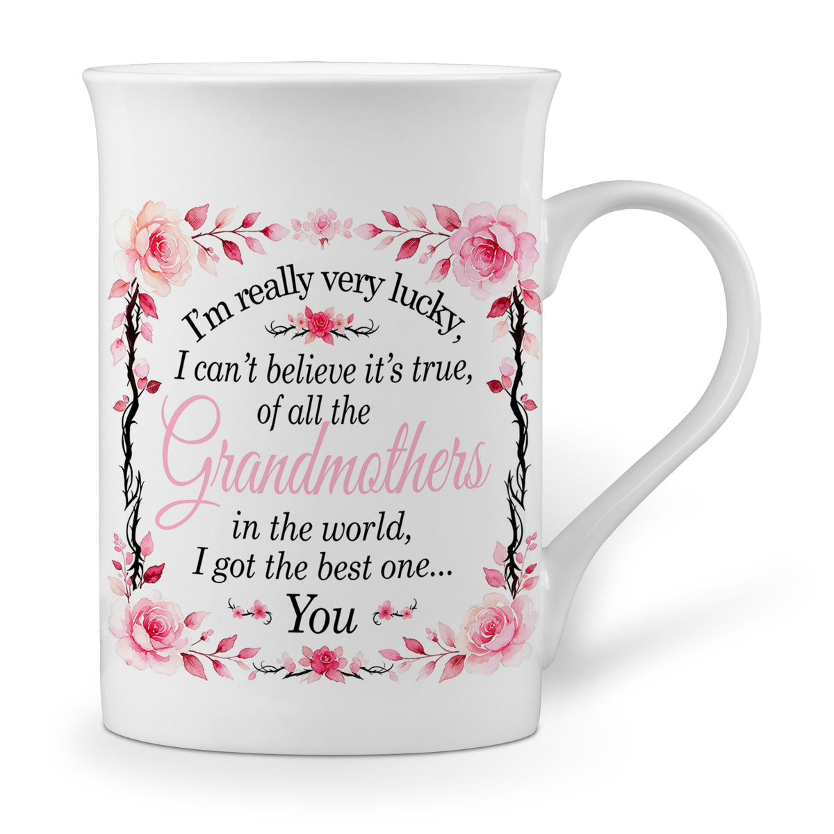 I'm Really Very Lucky – I Got the Best One (Floral) Windsor Bone China Mug
