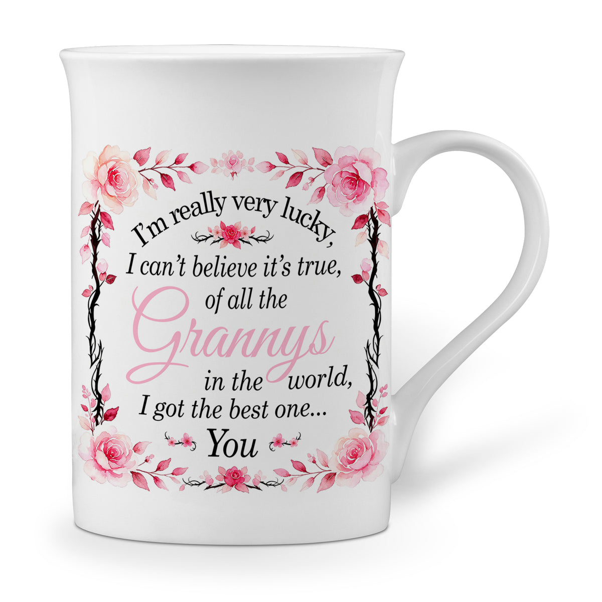 I'm Really Very Lucky – I Got the Best One (Floral) Windsor Bone China Mug