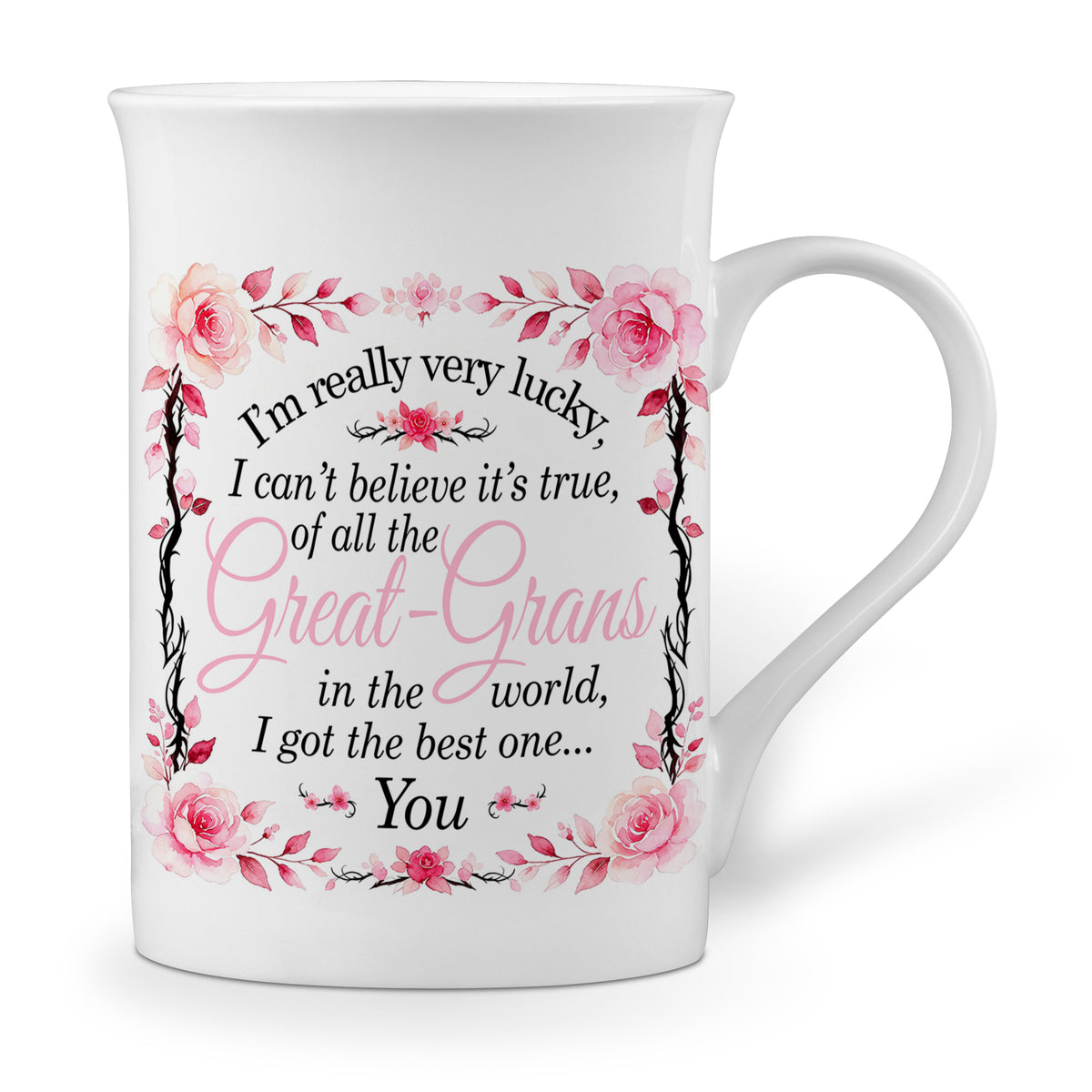 I'm Really Very Lucky – I Got the Best One (Floral) Windsor Bone China Mug