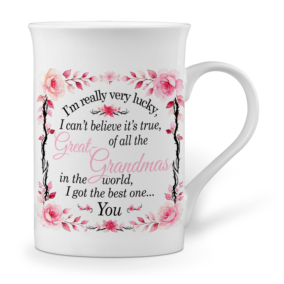 I'm Really Very Lucky – I Got the Best One (Floral) Windsor Bone China Mug