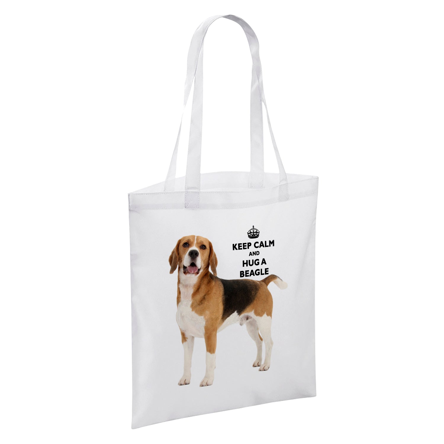 Keep Calm And Hug An Animal (Various) White Reusable Shopper Tote Bag