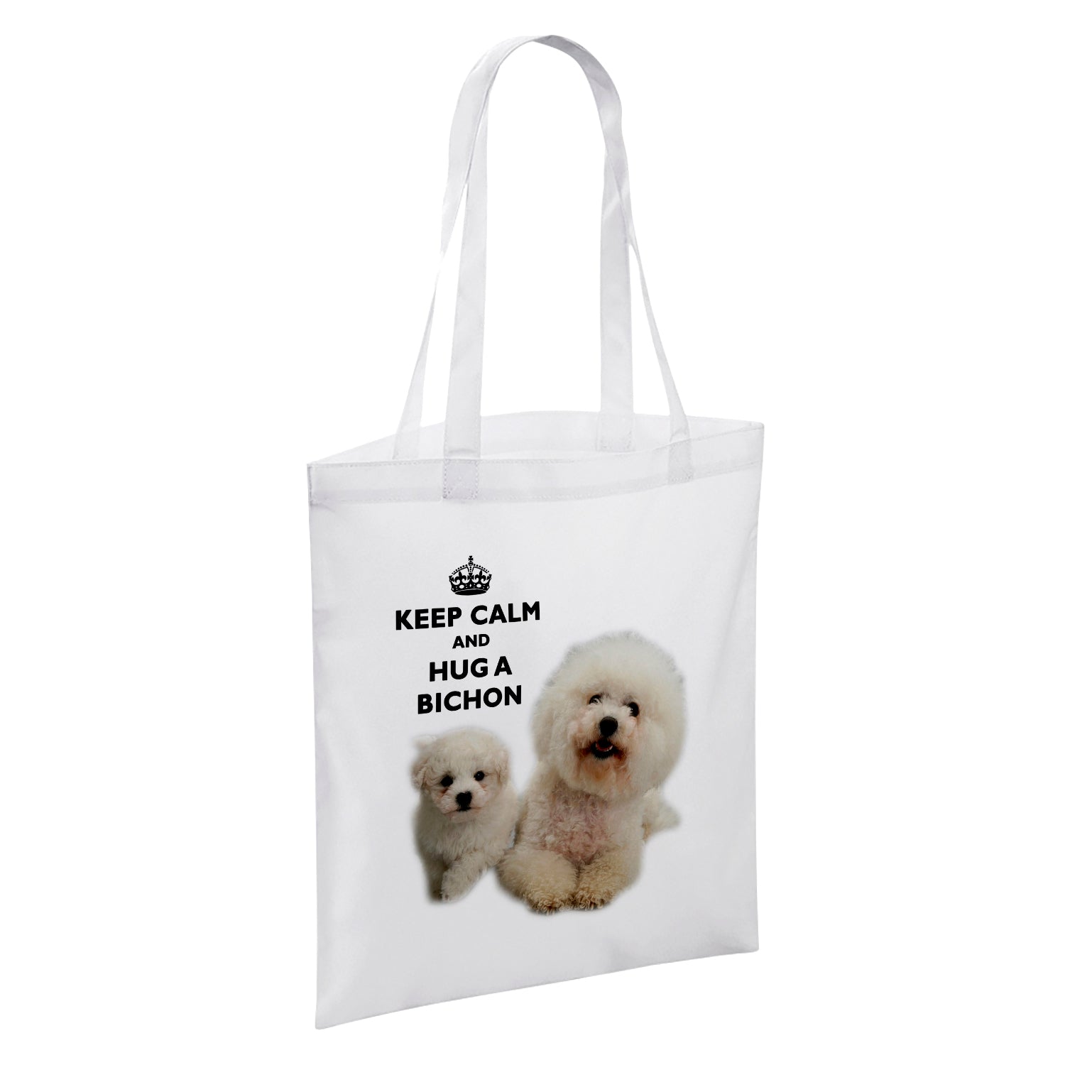 Keep Calm And Hug An Animal (Various) White Reusable Shopper Tote Bag